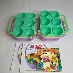 Jell-o Jiggler Set of 4 Used Easter Baking Treats Vintage Tradition Recipe Book